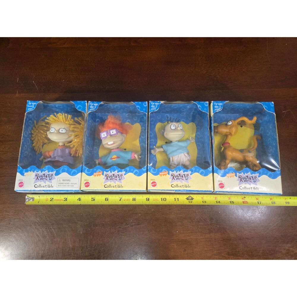 Rugrats Mattel 1998 Collectible Figures Set Angelica Chuckie Tommy Spike NIB